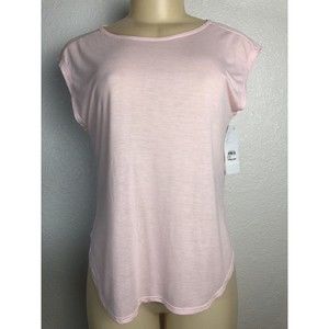 Zella Pink Crepe Women’s Athletic Mesh Shirt Top Size XL NWT